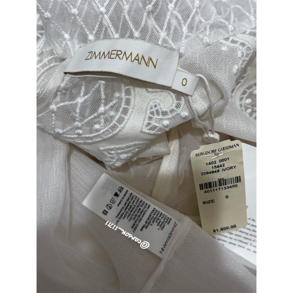 NWT Zimmermann Brightside Embroidered Knot Relaxed Fit AU0 - Picture 7 of 12